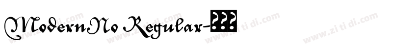 ModernNo Regular字体转换